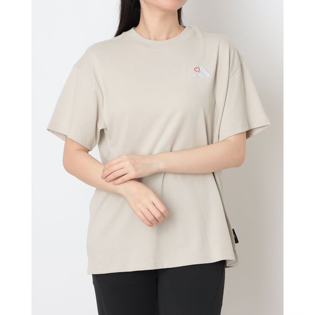 レディース 半袖Tシャツ エンブロイダリー パック ルーズ グラフィック Tシャツ KT2740 （ワンダーアルミナ）