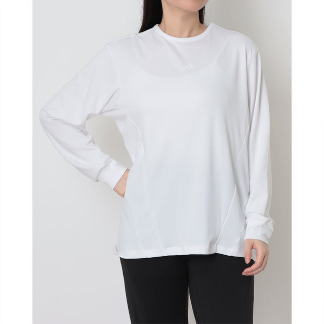 レディース フィットネス 長袖Tシャツ W カラット L/S Tシャツ KW5166 （ホワイト）