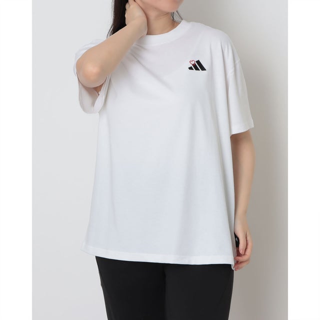 レディース 半袖Tシャツ エンブロイダリー パック ルーズ グラフィック Tシャツ KT2738 （ホワイト）