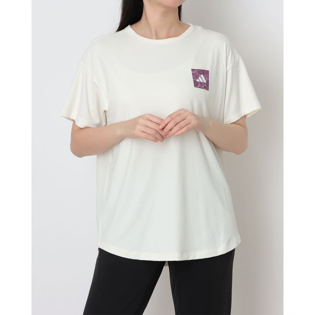 レディース 半袖Tシャツ W COOL UV グラフィック SS Tシャツ KZ3316 （オフホワイト）