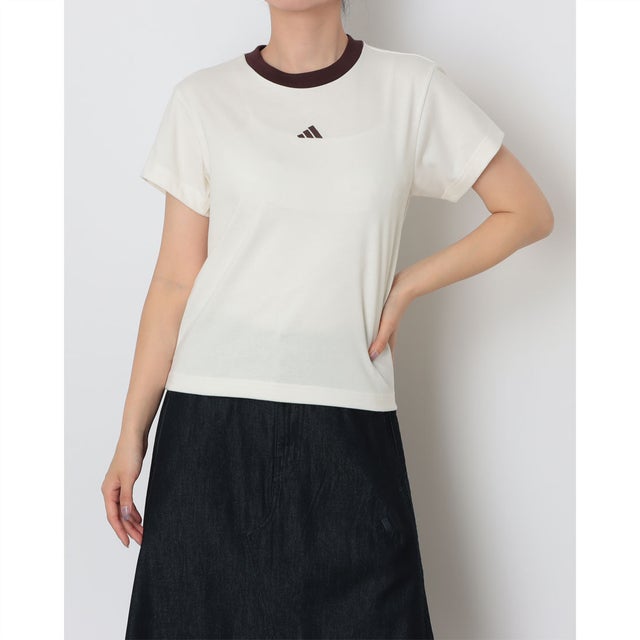 レディース 半袖Tシャツ W リンガー SS Tシャツ AP KM8481 （オフホワイト）