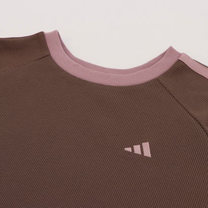 レディース 長袖Tシャツ W LUXA ワッフル LS Tシャツ AP LE5227 （シャドーブラウン/クリスタルリネン）｜詳細画像