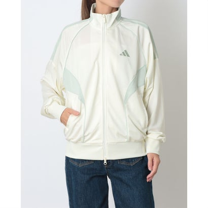 アディダス adidas レディース 長袖ジャージジャケット スタジアム トリコット トラックトップ KV0611 （アイボリー）｜詳細画像