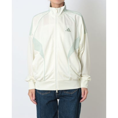 アディダス adidas レディース 長袖ジャージジャケット スタジアム トリコット トラックトップ KV0611 （アイボリー）｜詳細画像