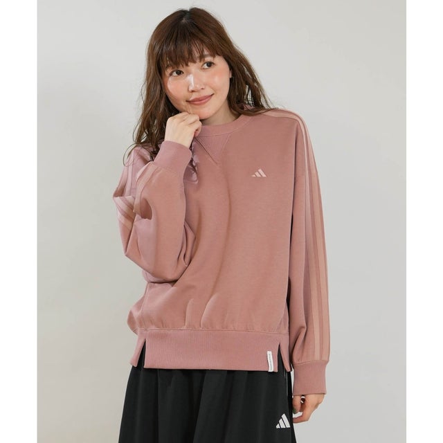 トレーナー スウェット レディース シンプル W ESS＋ （BROWN）