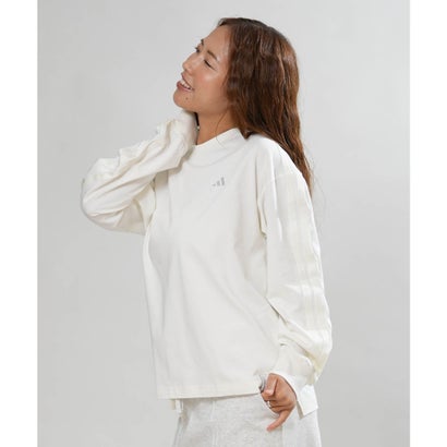 長袖 Tシャツ ロンT レディース シンプル W （WHITE）｜詳細画像