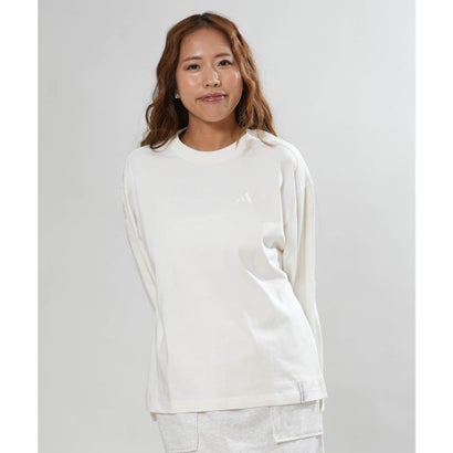長袖 Tシャツ ロンT レディース シンプル W （WHITE）｜詳細画像