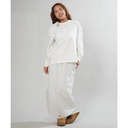長袖 Tシャツ ロンT レディース シンプル W （WHITE）｜詳細画像