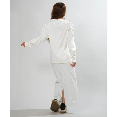 長袖 Tシャツ ロンT レディース シンプル W （WHITE）｜詳細画像