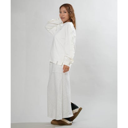 長袖 Tシャツ ロンT レディース シンプル W （WHITE）｜詳細画像