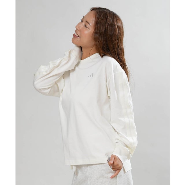 長袖 Tシャツ ロンT レディース シンプル W （WHITE）