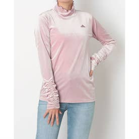 レディース 長袖Tシャツ W ベロア Tシャツ AP KN1060 （デュアルライラック）