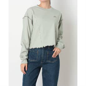 レディース 長袖Tシャツ W メロウクルースウェットAP KN1074 （ヘイローグリーン）