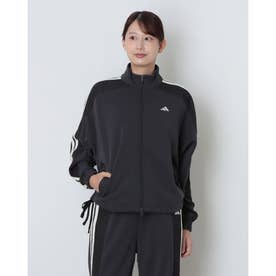 レディース 長袖ジャージジャケット W レーストラックトップ AP KN1069 （カーボン）