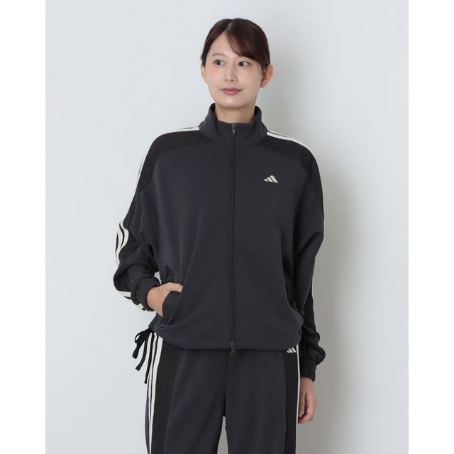 レディース 長袖ジャージジャケット W レーストラックトップ AP KN1069 （カーボン）
