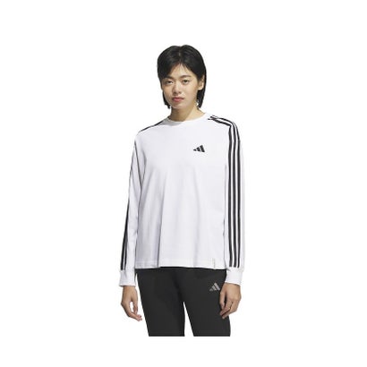 アディダス/レディス/W ESS+ 3S LS Tシャツ （ホワイト）｜詳細画像