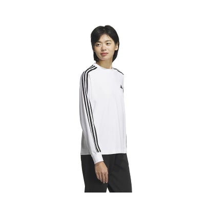 アディダス/レディス/W ESS+ 3S LS Tシャツ （ホワイト）｜詳細画像