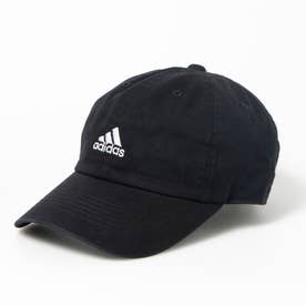 Adidas キャップ 帽子 刺繍ロゴ ハット ベースボールキャップ 111111701 柔らか スポーツ メンズ レディース ワンサイズ ADIDAS COTTON CAP （ブラックxホワイト）