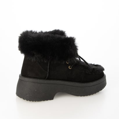 アドット adottona 【厚底】ハイカットモカシンムートン【5.5cm】 （BLK）｜詳細画像