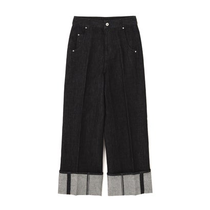 ペーパーデニムパンツ （ネイビー）｜詳細画像