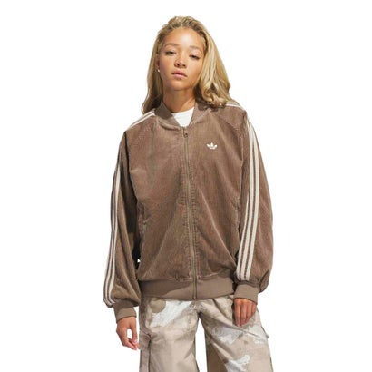 アディダス オリジナルス adidas Originals コーデュロイ SST オーバーサイズ トラックトップ（CORDUROY SST OVERSIZED TRACK TOP） （Khaki Six / Khaki Three）｜詳細画像