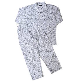 アダバット リラックスウェア アンダーウェア LL)長袖布帛テーラードカラーパジャマ （グレー）