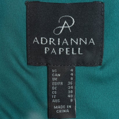 アドリアナパペル Adrianna Papell ティール色に上品フローラル柄のワンピース （ティール）｜詳細画像