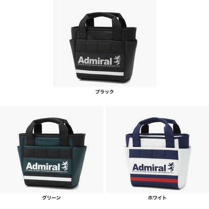 ラウンドバッグ ゴルフ メンズ レディース カートバッグ トートバッグ 軽量 合皮 ファスナー付き おしゃれ 幾何学柄 ロゴ 小さめ 手持ち A5 ラウンドバッグスタンダード ADMZ6BT3 （ホワイト）｜詳細画像