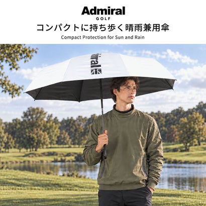傘 メンズ レディース 晴雨兼用 ブランド おしゃれ ゴルフ 折りたたみ傘 自動開閉 日傘 遮光 UVカット 紫外線対策 ゴルフパラソル 60cm ゴルフアンブレラ 折り畳み ADMZ4BK1 （ホワイト）｜詳細画像