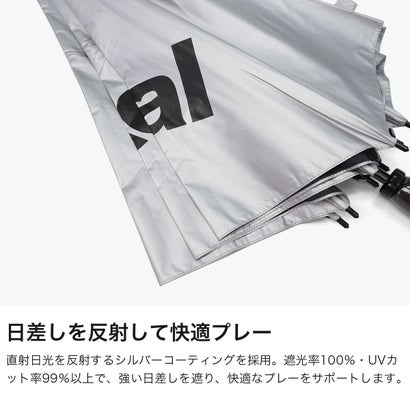 傘 メンズ レディース 晴雨兼用 ブランド おしゃれ ゴルフ 長傘 手開き 大きめ 日傘 遮光 UVカット 紫外線対策 シルバー ゴルフパラソル 65cm ゴルフアンブレラ ADMZ2BK2 （シルバー）｜詳細画像