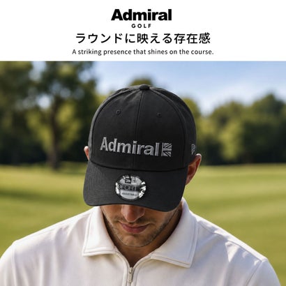 キャップ メンズ レディース ニューエラ ゴルフ ゴルフキャップ 帽子 NEW ERA 9FORTY 大人 おしゃれ ブランド 抗菌 キャップニューエラコラボ ベーシック ADMB6B04 （ブラック）｜詳細画像