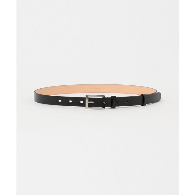 ＜AEWEN MATOPH＞レザー ナローベルト （BLACK）