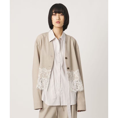 イウエン マトフ AEWEN MATOPH ＜AEWEN MATOPH＞レース コンビ シャツブラウス （BEIGE）｜詳細画像