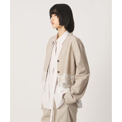 イウエン マトフ AEWEN MATOPH ＜AEWEN MATOPH＞レース コンビ シャツブラウス （BEIGE）｜詳細画像