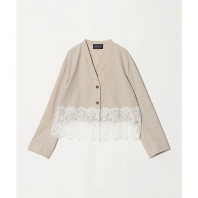 イウエン マトフ AEWEN MATOPH ＜AEWEN MATOPH＞レース コンビ シャツブラウス （BEIGE）｜詳細画像