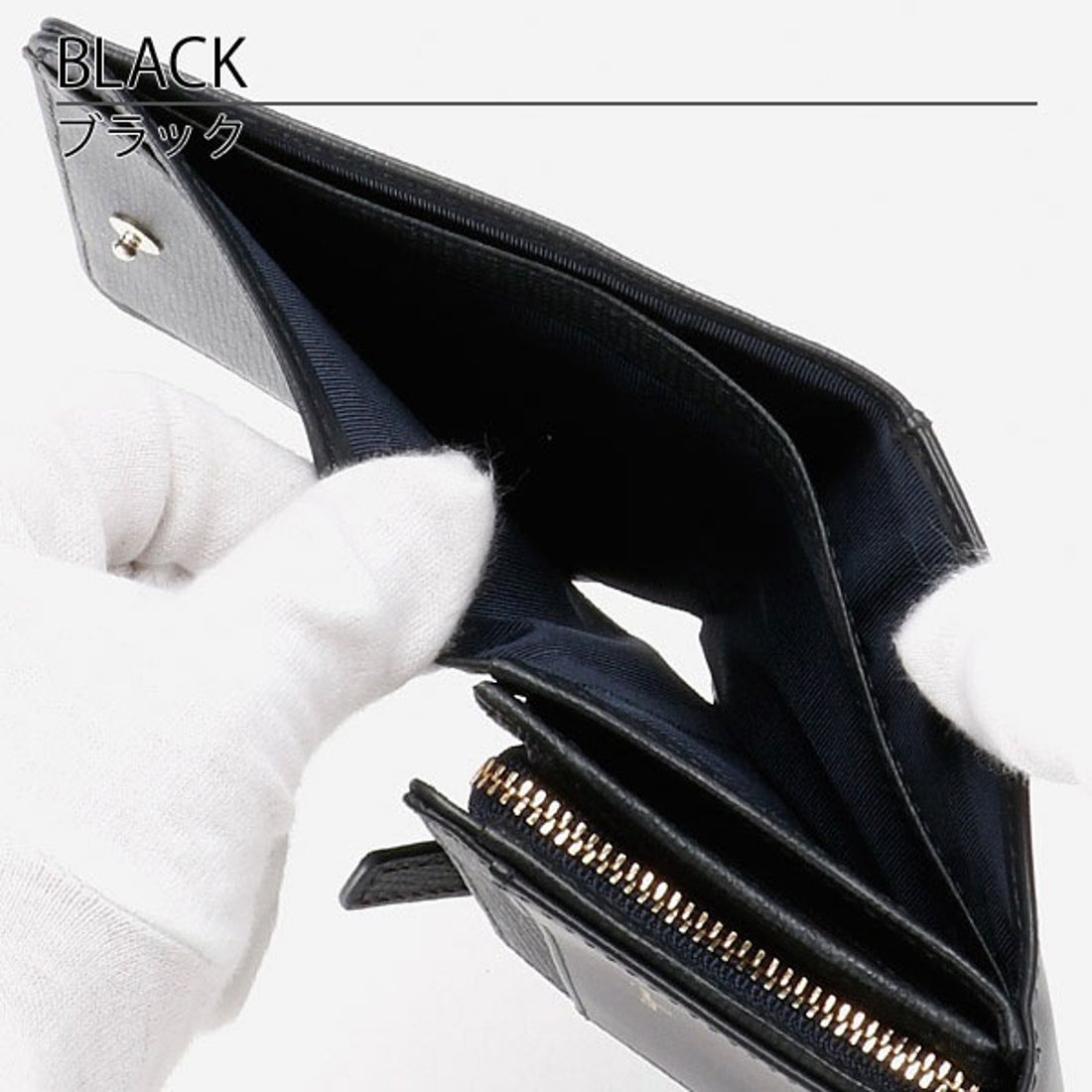 アニエスベー agnes b. つ折り財布 ロゴ HW11-01 ブラック （ブラック
