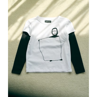 キッズ コットン 長袖 アーティストTシャツ ”Leon Maret” （ホワイト）｜詳細画像