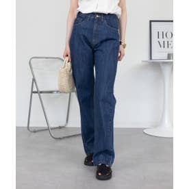 スリムストレートデニムパンツ （ネイビー）