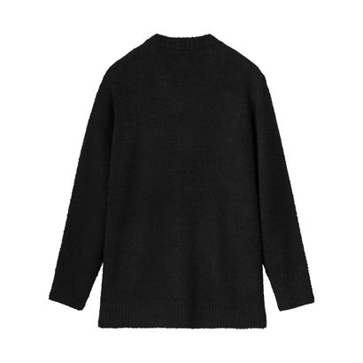 【ふわふわもっちり。こなれ感たっぷりのルームウェア】モールニット 長袖 3点セット （PU-パープル）｜詳細画像