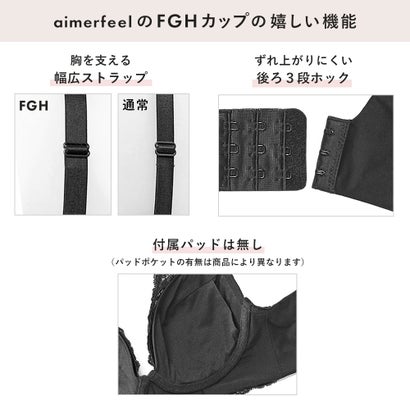 【グラマーサイズ】サテン カシュクールレース脇高ブラ(R) 単品ブラジャー (FGHカップ) （SG-パール）｜詳細画像
