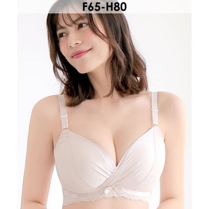 【グラマーサイズ】サテン カシュクールレース脇高ブラ(R) 単品ブラジャー (FGHカップ) （SG-パール）｜詳細画像
