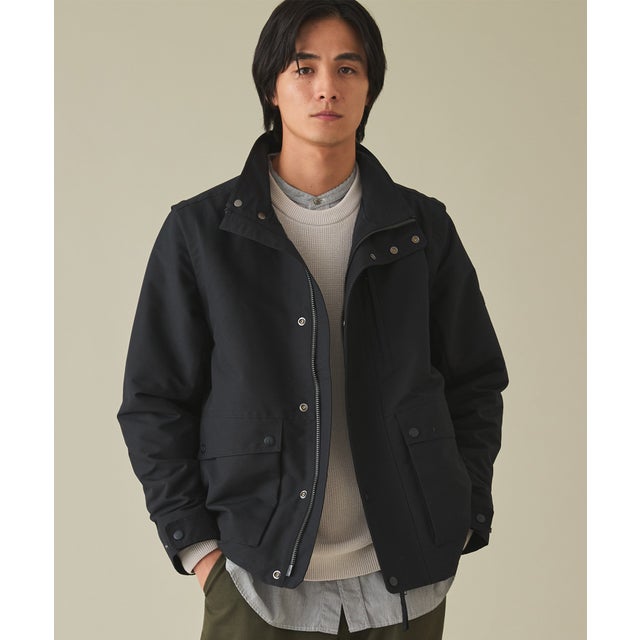 撥水 軽量 デタッチャブルスリーブジャケット （ブラック）