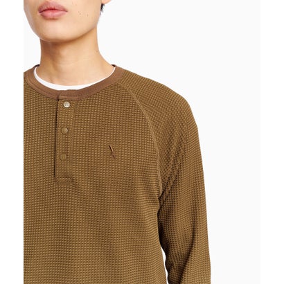 デルタピーク ワッフル ロングスリーブTシャツ （モスグリーン）｜詳細画像
