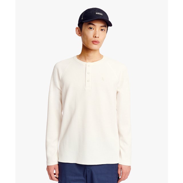 デルタピーク ワッフル ロングスリーブTシャツ （オフホワイト）
