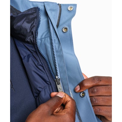 GORE-TEX ゴアテックス 防水 透湿 防風 2レイヤージャケット T-KIT / フード脱着可 （ダークブルー）｜詳細画像