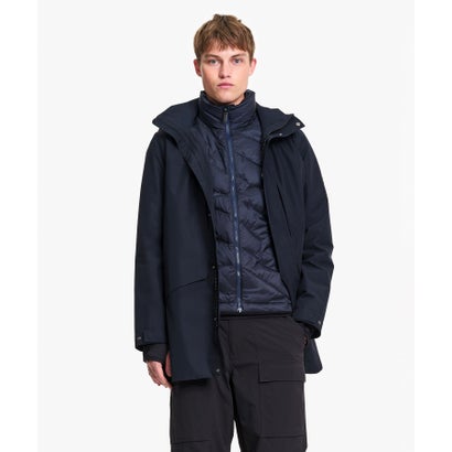 GORE-TEX ゴアテックス 防水 透湿 防風 2レイヤージャケット T-KIT / フード脱着可 （ダークブルー）｜詳細画像