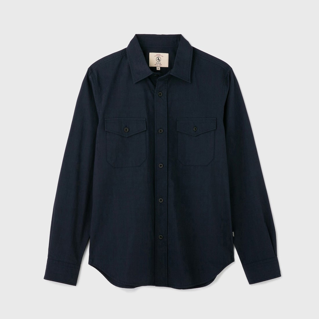 エーグル AIGLE コーデュラミリシャツ長袖 （ダークネイビー 