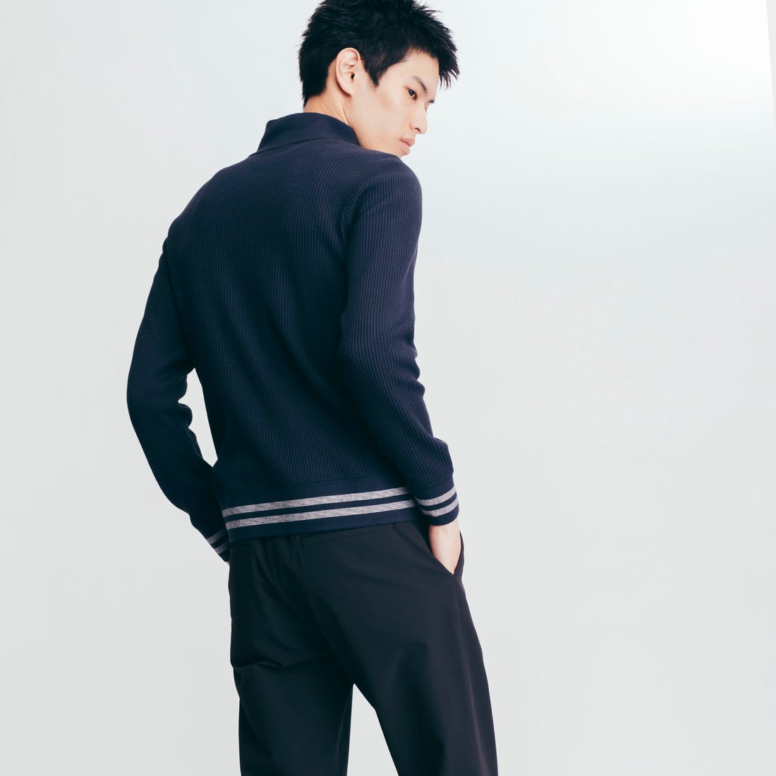 エーグル AIGLE 吸水速乾 ワッフル スタンド フルジップジャケット 