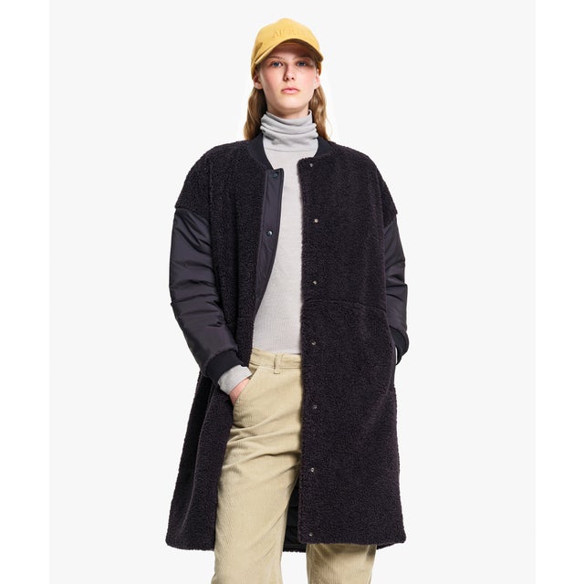 撥水 リバーシブル シェルパロングコート WARM （ブラック）