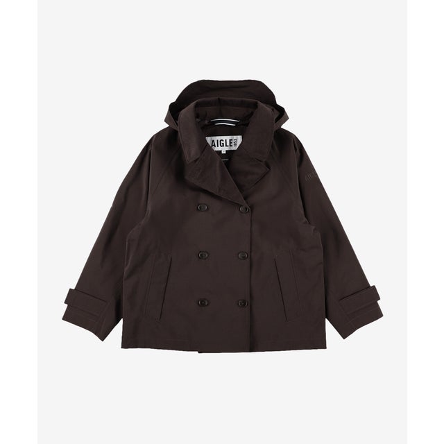 ゴアテックス2レイヤー リラックス ショートトレンチコート （ダークブラウン）